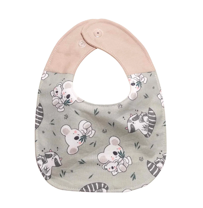 Σαλιάρα με σχέδιο ζωάκια κοάλα και ρακούν